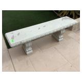 Concrete Bench, 3 pieces, Heavy, approx 60in