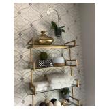 Home decor w/faux plants, center dish and more