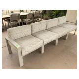 Telescope Patio couch w/metal frame, approx 120in