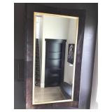 Huge Hide-On Curved Framed Beveled Wall Mirror