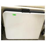 2 Cosco 6Ft Folding Tables. One White, One Black
