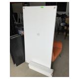 White dining table, approx 35x67in