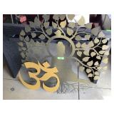 2 Metal Buddha sign and more, approx 36in