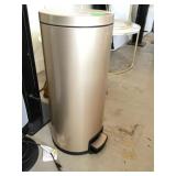 GNF Brushed Gold Foot Pedal Open Trash Can 27in H