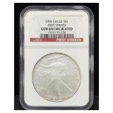 2006 1st Strikes 1 Oz .999 Silver Eagle Round Ngc