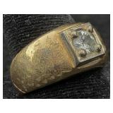 14k Gold Ring W/0.35ct Diamond, Tw 8.9g, Sz 7.5