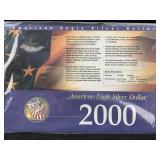 2000 1 Oz .999 Silver Eagle Colored Round