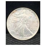1988 1 Oz .999 Silver Eagle Round Lady Liberty