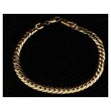 14k Gold Bracelet, Tw 6.9g, For Repair, Sz 8in