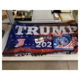 Trump flag take America back and wall clock