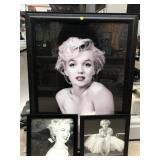 Marilyn Monroe large and 2 small picture prints