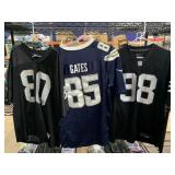 Three jerseys Rice 80, Gates 85 chargers, Crosby