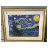 Vincent Van Gogh print no glass damage with