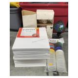 11x14 Canvases, Paint Brush Cups, Mini Lamp &