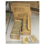5 Boxes of New Gold Colored Mesh Drawstring Bags.