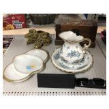 Porcelain, wood jewelry box and more