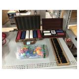 Abacus gone fishing card game and poker set with