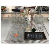 Crystal glasses clock color glass and more