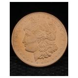 1 Oz Pure Copper, Us Morgan Token Design