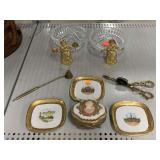 Vintage ornate gold jewelry musical box and more