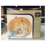 Porcelain lighted nativity NIB
