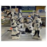Vintage blue and white porcelain figurines