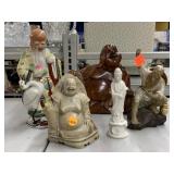 Buddha  and other Chinese figurines large one