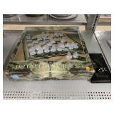 Deluxe Glass Chess Set in Box and Black Dominoes