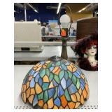 Colorful vintage heavy base lamp