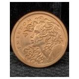 1 Oz Pure Copper, 2013 Freedom Token