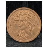 1 Oz Pure Copper, 2013 Freedom Token
