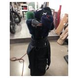 Golf Bag w/collection of clubs,  see photos