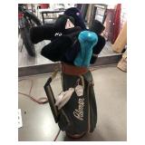Golf Bag w/collection of clubs,  see photos