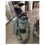Golf Bag w/collection of clubs,  see photos