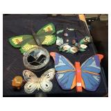 Butterflies home decor incl, wood and metal
