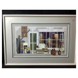 This framed serigraph print is the Carversville