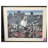 This framed vintage print is a classic sports art