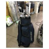 Golf Bag w/collection of clubs,  see photos