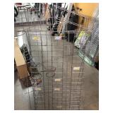 Grey metal rack Card holders, approx 52in tall