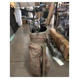 Golf Bag w/collection of clubs,  see photos