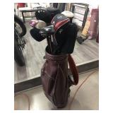 Golf Bag w/collection of clubs,  see photos