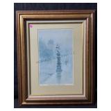 This framed piece is Wapping street reflections.