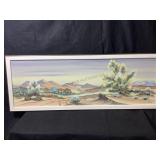 This is a vintage horizontal, framed desert,