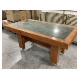 Approx. 6ft Long Rolling Shadowbox Table with