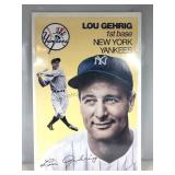 This image shows a vintage 1990s Lou Gehrig large