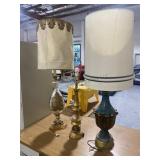 Vintage Table Lamps with Some Shades
