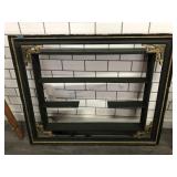 Grey framed Shelf, approx 36x30in