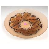 A Marano glass decorative curved plate in the