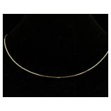 14k Gold Necklace, Tw 2.3g, Sz 18in Long