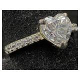 2 Cts White Diamond Sterling Silver Ring Tw 2.1g,